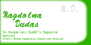 magdolna dudas business card